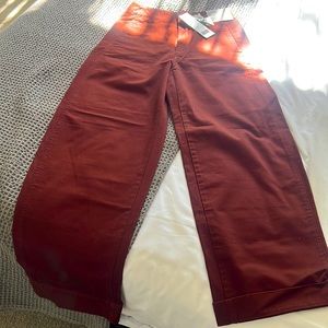 Uniqlo U Barrel Pants Dark Brown Brand New With Tag